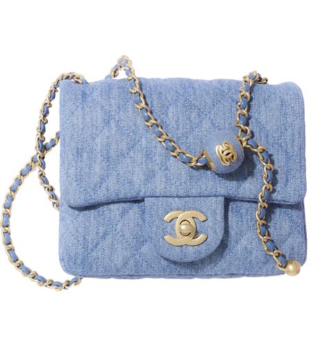 chanel bag blue pebbled|Chanel mini bag.